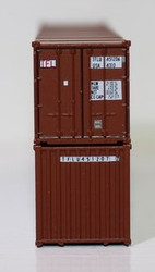 Jacksonville Terminal Company N 405601 40' Standard Height 8'6 3 Rib X Panel Containers TFL 2-Pack