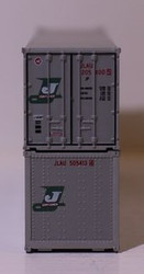 Jacksonville Terminal Company N 405659 40' Standard Height 8'6 Smooth-Side Containers JAPAN LINE 2-Pack