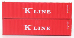 Jacksonville Terminal Company N 405098 40' High Cube  Container K-LINE Set #3  2-Pack