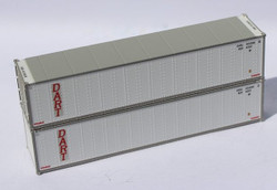 Jacksonville Terminal Company N 405668 40' Standard Height 8'6 Smooth-Side Containers DART 2-Pack