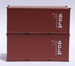 Jacksonville Terminal Company N 205318 20' Standard Height Container ACL 2-Pack