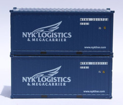 Jacksonville Terminal Company N 205314 20' Standard Height Container NYK LOGISTICS 'Megacarrier' 2-Pack