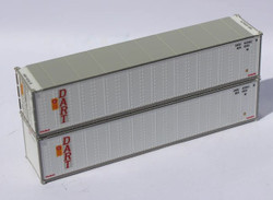 Jacksonville Terminal Company N 405654 40' Standard Height 8'6 Smooth-Side Containers OOCL/DART 2-Pack