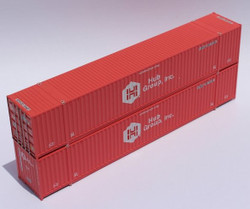 Jacksonville Terminal Company N 535042 53' High Cube Container UPHU – FADED & PATCH OF ex-HUB GROUP 2-Pack