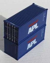 Jacksonville Terminal Company N 205368 20' Standard Height Container American President Lines - APL 2-Pack
