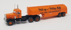 Trainworx N 55122 Vintage Fuel Tanker Peterbilt 351 Tractor Trailer Set - PHILLIPS 66