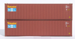 Jacksonville Terminal Company N 405078 40' High Cube Container TOUAX/MOL 2-Pack