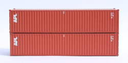 Jacksonville Terminal Company N 405302 40' Standard Height Corrugated Container American President Lines - APL 'Brown' 2-Pack