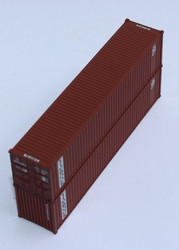 Jacksonville Terminal Company N 405511 40' Standard Height Corrugated Container TIPHOOK 2-Pack