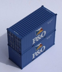 Jacksonville Terminal Company N 205329 20' Standard Height Container P&O 'Flag Scheme' 2-Pack