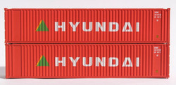 Jacksonville Terminal Company N 405557 40' Standard Height Square Corrugated Container HYUNDAI 2-Pack