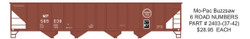 Trainworx N 2403-39 100 Ton Quad Hopper Car Missouri Pacific Lines 'Mo-Pac Buzzsaw' MP #589095