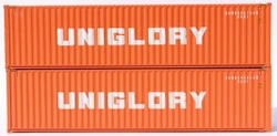 Jacksonville Terminal Company N 405159 40' High Cube Corrugated Side Containers UNIGLORY 2 pack