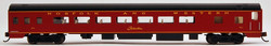 Bachmann N 14755 85' Streamline Fluted Side Coach with Lighted Interior Santa Fe #3083