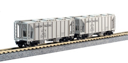 Kato N 106-4700 ACF Covered Hopper 8-Car Set - ATSF, C&O, UP, CB&Q