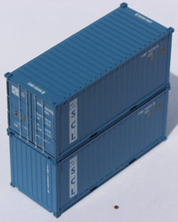 Jacksonville Terminal Company N 205326 20' Standard Height Corrugated Side Containers Safmarine and CMBT Lines Faded SCMU 2-Pack