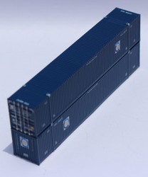 Jacksonville Terminal Company N 537005 53' High Cube Corrugated Side Containers FEC Florida East Coast XFEU 2-Pack
