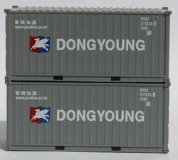 Jacksonville Terminal Company N 205440 20' Standard Height Corrugated Side Containers Dong Young DYLU 2-Pack