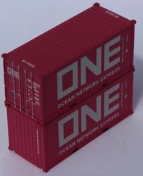 Jacksonville Terminal Company N 205445 20' Standard Height Corrugated Side Containers ONE Set 3 Florens Lease FBIU 2-Pack