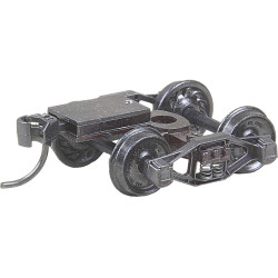 Kadee HO #512 Bettendorf T-Section Trucks with Ready-to-Mount #148 Metal Whisker Couplers 33 inch Ribbed Back Wheels Metal Fully Sprung - 1 Pair