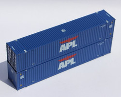 Jacksonville Terminal Company N 485004 48' High Cube 3-42-3 Corrugated Container APL ‘Large Logo’ Set #1  2-Pack