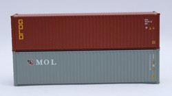 Jacksonville Terminal Company N 405804 40' High Cube  Container Mixed Pack GOLD and MOL 2-Pack