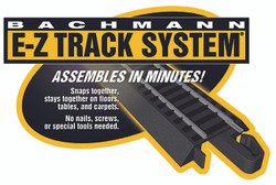 Bachmann HO 44501 Nickel Silver Rail/Gray Roadbed E-Z Track 18" Radius Curve - 4 Pack