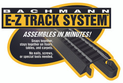 Bachmann HO 44532 Nickel Silver Rail/Gray Roadbed E-Z Track Half-Section 22” Radius Curve - 4 Pack