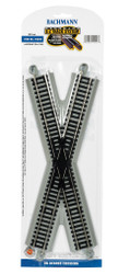 Bachmann HO 44540 Nickel Silver Rail/Gray Roadbed E-Z Track 30 Degree Crossing - 1 Pack