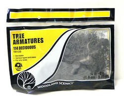 Woodland Scenics TR1120 Tree Armatures Kit - Deciduous - 114/pkg from 3/4" - 2"