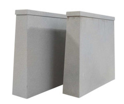Walthers Cornerstone HO 933-4552 Double Track Railroad Bridge Concrete Piers - 2 Pack - Kit