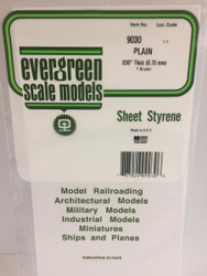Evergreen Scale Models 9030 - .030” Thick Plain Opaque White Polystyrene Sheets – 2 pieces
