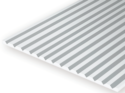 Evergreen Scale Models 4030 - .040" Thick .030" Groove Spacing Opaque White Polystyrene V-Groove Siding - 1 Piece