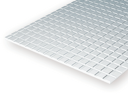 Evergreen Scale Models 4514 - 1/8” X 1/8” Opaque White Polystyrene Sidewalk - 1 Piece