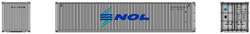 Jacksonville Terminal Company N 405343 40' Standard Height 8'6 corrugated side steel container NOL Neptune Orient Lines ‘NOSU’ 2-Pack