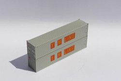 Jacksonville Terminal Company N 405345 40' Standard Height 8'6 corrugated side steel container YM LINE 'early scheme' YMLU 2-Pack
