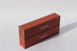 Jacksonville Terminal Company N 405025 40' High Cube Corrugated Side Containers Florens 'Brown' FBLU 2-pack