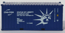 Jacksonville Terminal Company N 205448 20' Standard Height Corrugated Side Container CMA CGM ‘Lady Liberty' Transport Container - SINGLE CONTAINER