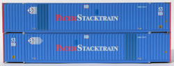 Jacksonville Terminal Company N 535062 53' High Cube Corrugated Side Containers UMAX 'Double Patch Former Pacer Stacktrain Patch' 2-Pack