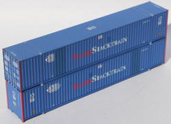 Jacksonville Terminal Company N 535062 53' High Cube Corrugated Side Containers UMAX 'Double Patch Former Pacer Stacktrain Patch' 2-Pack