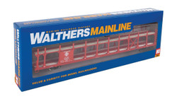 Walthers Mainline HO 910-8001 89' Flatcar with Bi-Level Open Auto Rack Santa Fe ATSF #88707