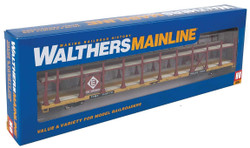 Walthers Mainline HO 910-8011 89' Flatcar with Bi-Level Open Auto Rack Erie Lackawanna Rack Trailer Train Flatcar TTBX #940772