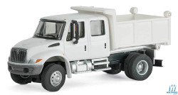 Walthers SceneMaster HO 949-11634 International 4300 Crew Cab Dump Truck White Assembled