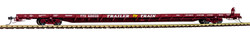 Atlas Master HO 20006127 F89J Flat Car with mid/end hitches 'brown as delivered' TTX #601283