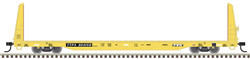 Atlas Trainman HO 20006445 68' Bulkhead Flat Car TTX 'yellow' TTPX #804127