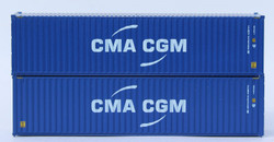 Jacksonville Terminal Company N 405106 40' High Cube Corrugated Side Containers CMA CGM '2017 new Logo' 2-pack