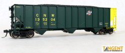 Tangent Scale Models HO 24061-22 Pullman-Standard PS 4000 100T Triple Coal Hopper Chicago & North Western Phase 2 ‘Clinton Repaint 8-1985’ CNW #135365