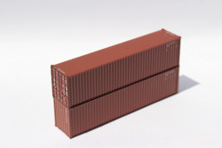 Jacksonville Terminal Company N 405185 40' High Cube Corrugated Side Containers HAPAG-LlOYD 'Brown with Hamburg Sud reporting marks' 2-pack