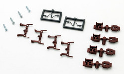 Micro Trains Line N 00125300 (1300-10-B) True-Scale Couplers with Short Shank Brown - 10 Pair