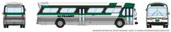 Rapido Trains Inc N 573002 1959-1986 GM New Look-Fishbowl Bus with Working Headlights - GO Transit
